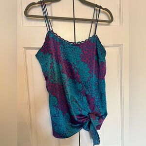 Nicole by Nicole Miller Vibrant Blue and Purple Camisole